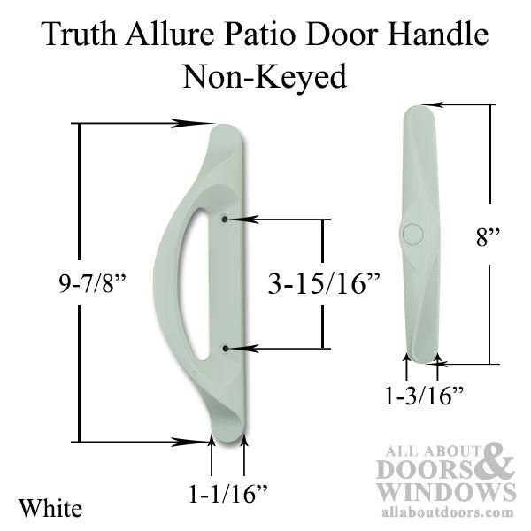Allure Sliding Patio Door Handle Set, Non-Keyed - 40.85.106
