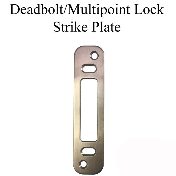 Tru-Lock Deadbolt / Multipoint Lock Strike Plate Stainless Steeles Hardware