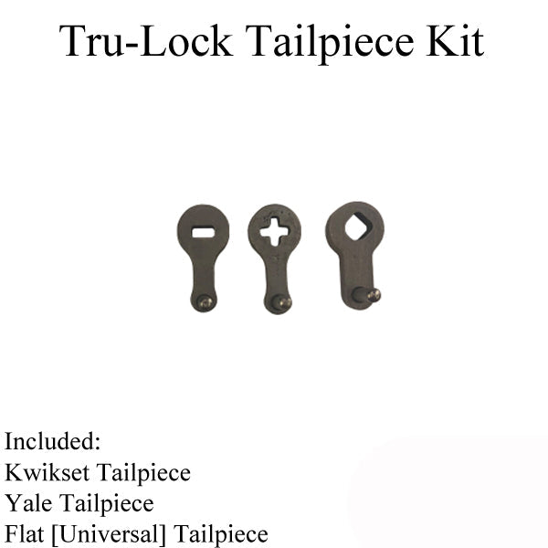 Tru-Lock Deadbolt Tailpiece Kit 3 Tail Pieces Hardware