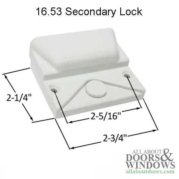 Truth Secondary Sash Lock, Black Cam, Tie Bar