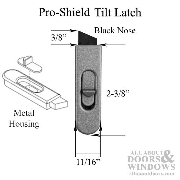 Right Hand Black Nose Tilt Latch - 503199