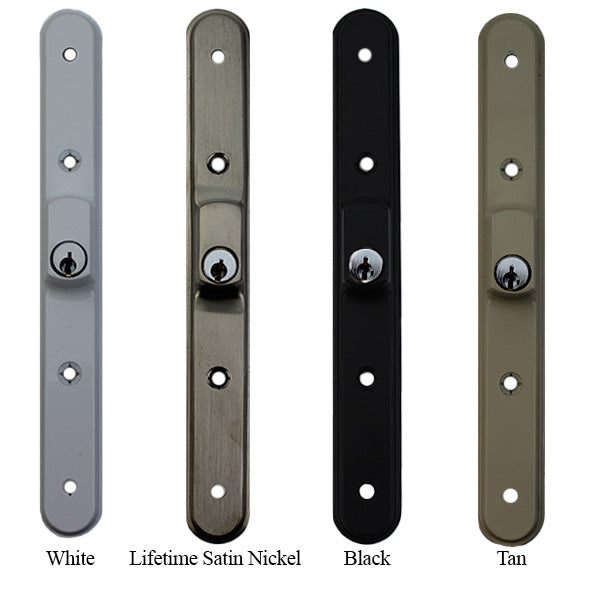 Olympus Handle Center Thumb, Keyed Sliding Glass Door - Schlage Keyway, Choose Color