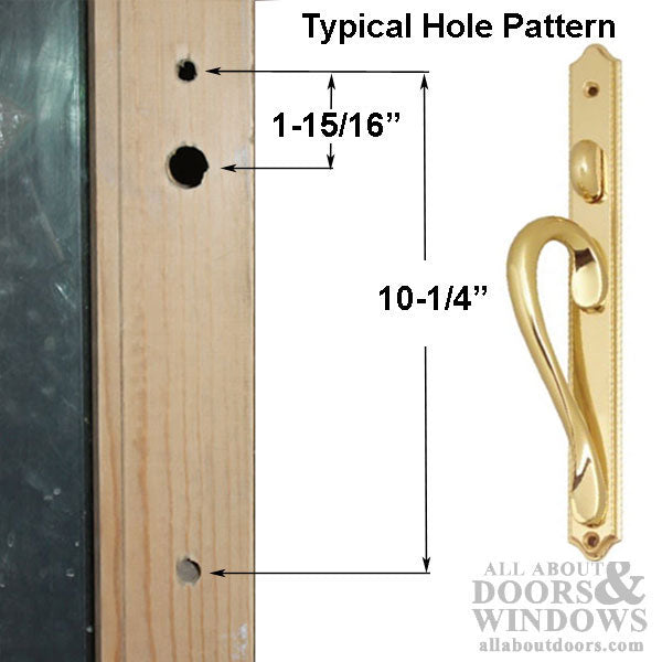 Inspirations Narrow Active Keyed Sliding Door Handle - Choose Color