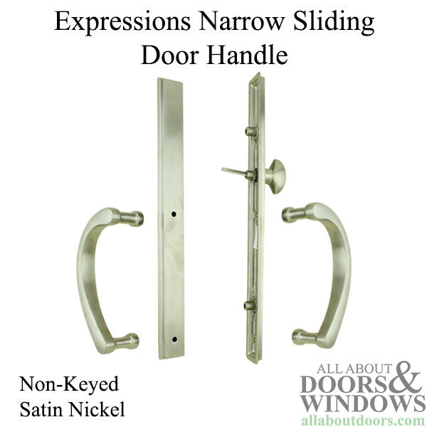 Expressions Narrow Square, Active Non-Keyed Sliding Door Handle - Choose Color