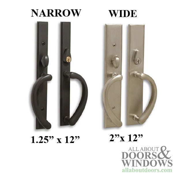 Expressions Narrow Square, Active Non-Keyed Sliding Door Handle - Choose Color