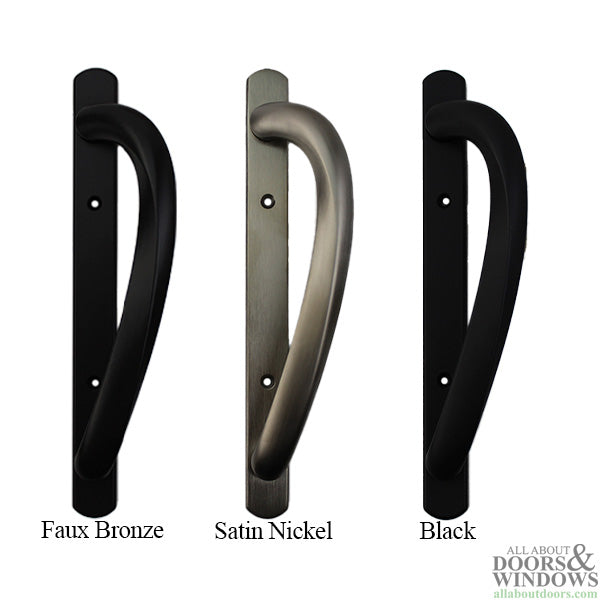 Truth Round Top Sliding Door Handleset - Dummy, Fixed Handles