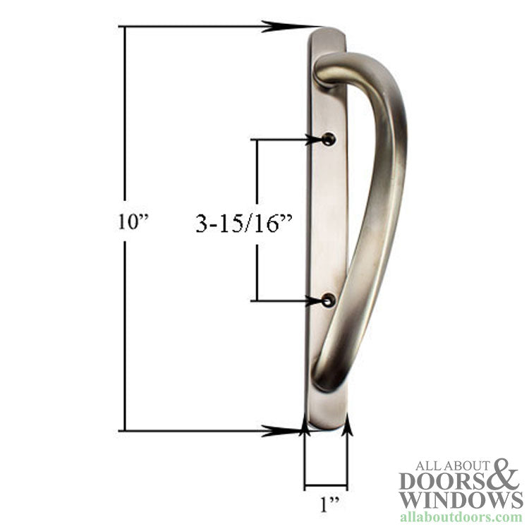 Truth Round Top Sliding Door Handleset - Dummy, Fixed Handles