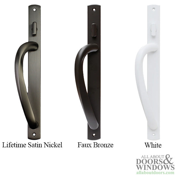 Truth® Keyed curved top centered Sliding Door Handles - Choose Color