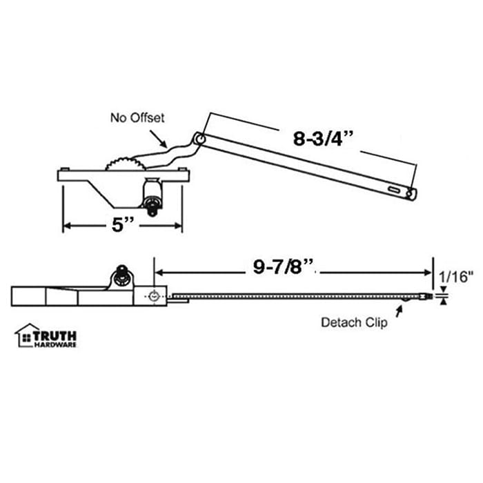 Dyad Operator, Rear Mount, 5 inch hole spacing, 9-7/8 Reach, RH