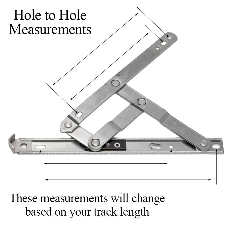 Truth Anderberg 301SS Heavy Duty 4 Bar Casement Awning Hinge Stainless Steel