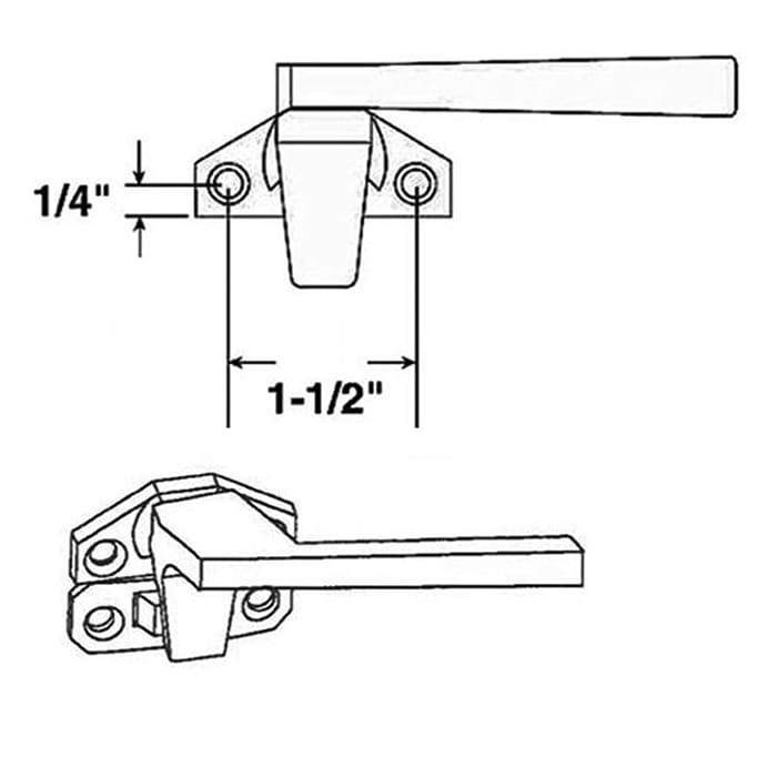 Casement Locking Handle 1-1/2" Right Hand - 55688