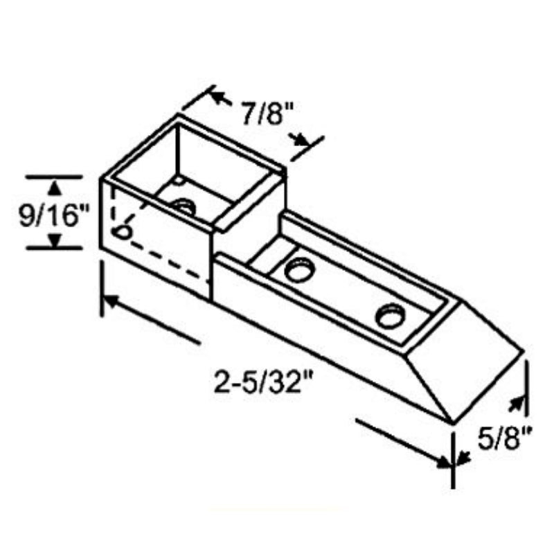 Peerless® Aluminum Window Top Sash Guide – White Plastic Replacement