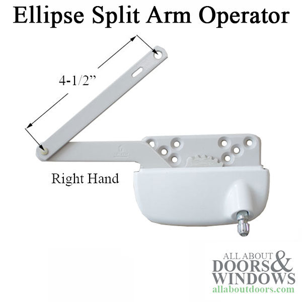 Truth Ellipse Split Arm Operator 15.30 RH Straight 4-1/2" Link Casement