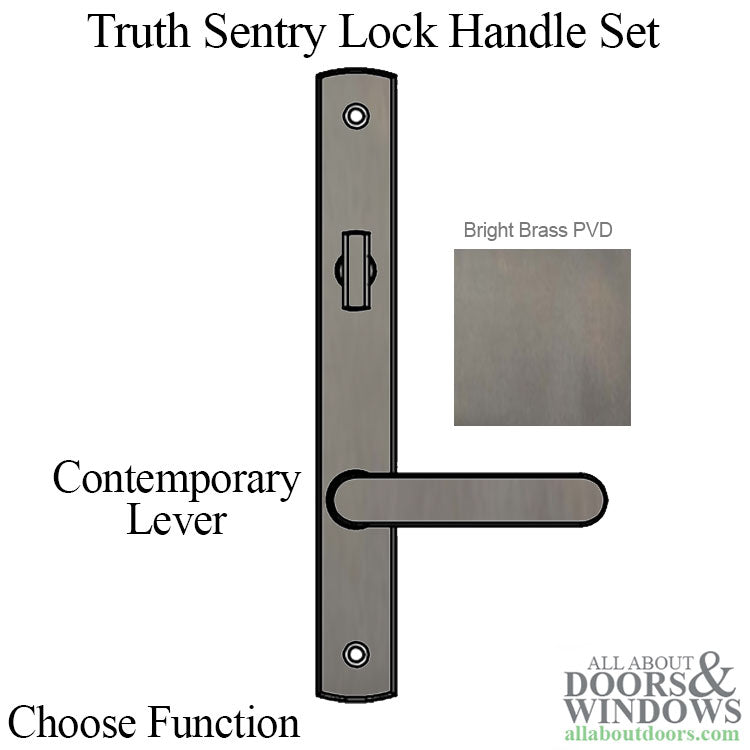 Truth Sentry Contemporary Handle Set - PVD Bronze