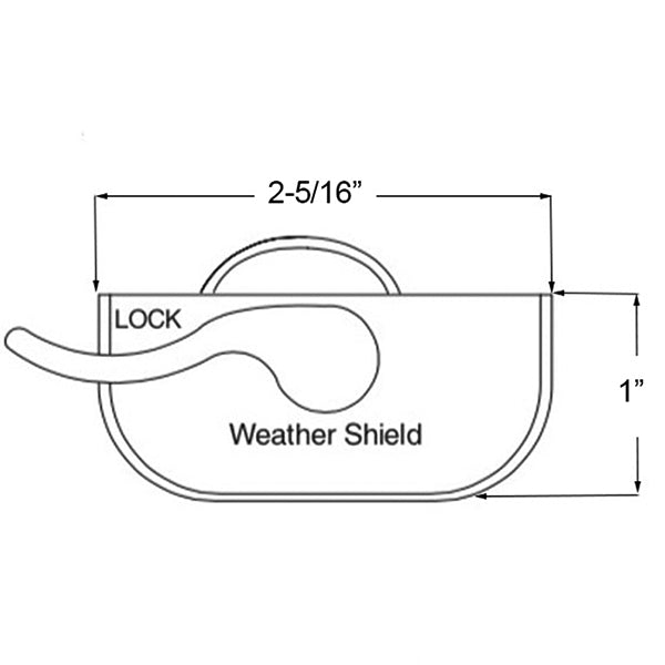 Weather Shield Left-Hand Recessed Sash Lock with Flange
