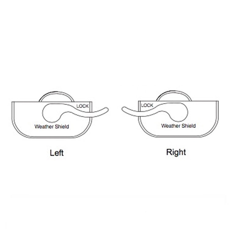 Weather Shield Left-Hand Recessed Sash Lock with Flange