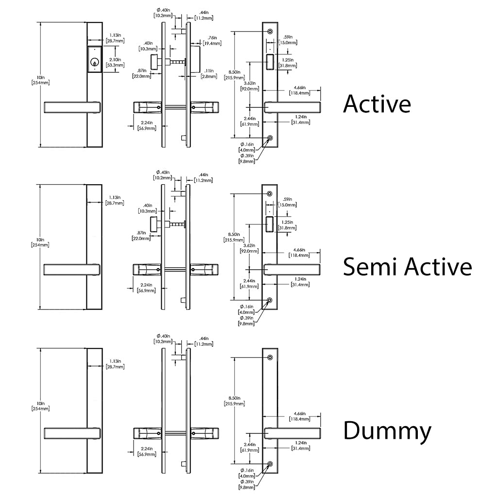 Truth Sentry .63 Hinged Patio Door Handle Set