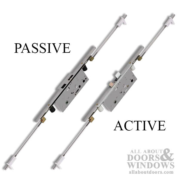 Right Hand Passive Lock for Concealed Rod, 70 mm Backset, Radius Faceplate