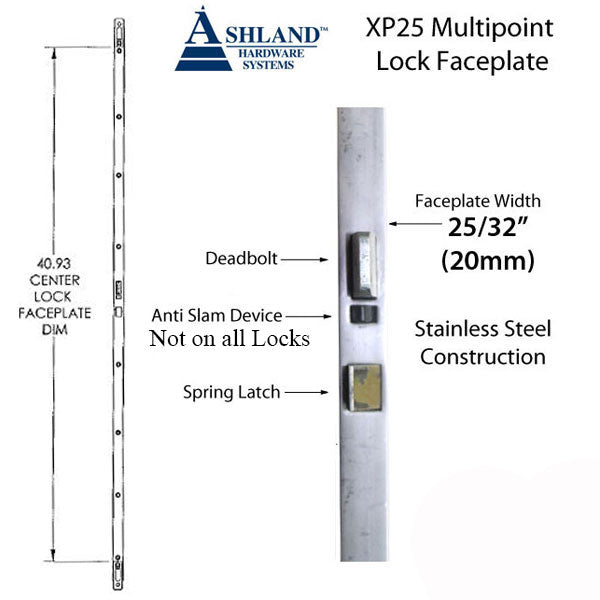 Ashland Xp25 3 Point Shootbolt Multipoint Lock 60Mm Backset Hardware