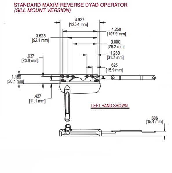 Truth Maxim 50.70 Series Reverse Dyad Operators Right Hand Hardware