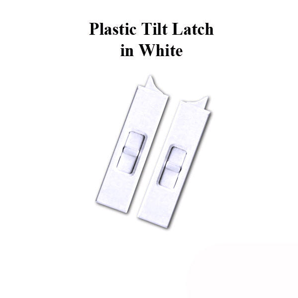 Tilt Latch Slide In Plastic 5/16 Thin Pairs - White Hardware