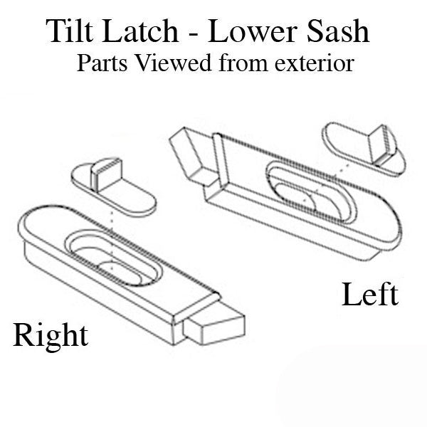 Metal Tilt Latch Bottom/lower Sash Choose Color/handing Hardware
