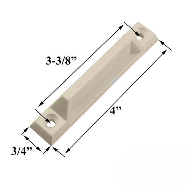 Sash Lift Plastic 3-3/8 In. Screw Holes - Beige Hardware