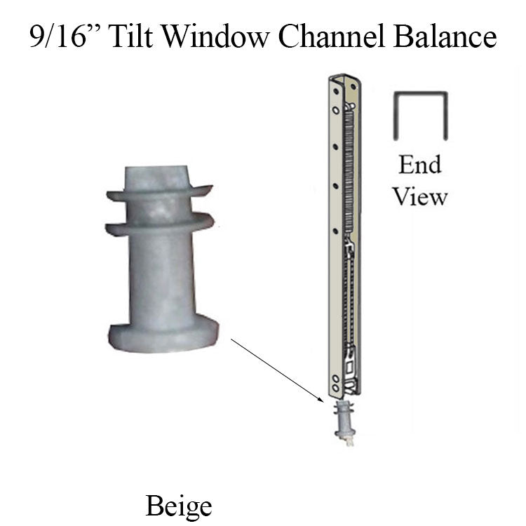 Amesbury Truth 736 Channel Balance 9/16 x 9/16 Beige Tilt Window Sizes 10-45