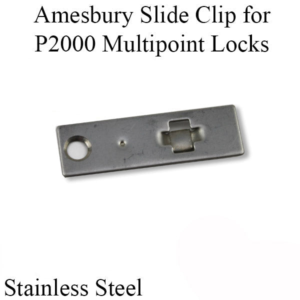Slide Clip For Amesbury P2000 Multipoint Lock Connects Extension To Shoot Bolt Tip Stainless