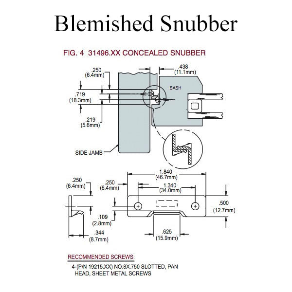 Truth 31496 E-Gard Casement Window Snubber - Blemished