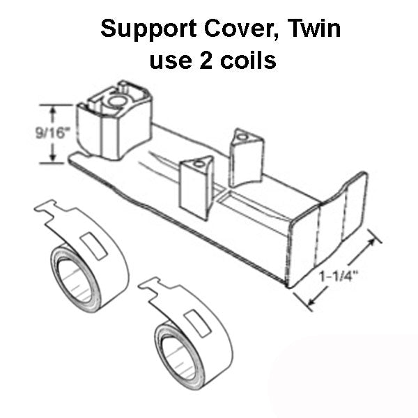 Support Cover Dual Coil Spring 1-1/4 Pocket - White Hardware