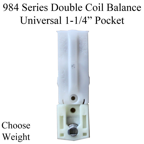 984 Series Dual Coil Balance - Universal 1-1/4 Pocket Weight 11 18 Hardware