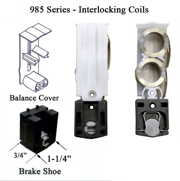 985 Series Tandem 3/4 Constant Force Coil Balance Weight 5.5 - 9.5 Hardware