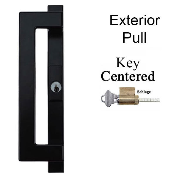 Exterior Keyed Pull Handle Sliding Door SC1 - 40.69-EXTKEY-SP