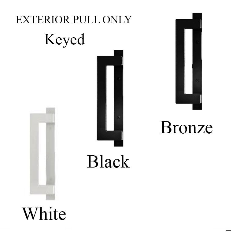 Exterior Keyed Pull Handle Sliding Door SC1 - 40.69-EXTKEY-SP