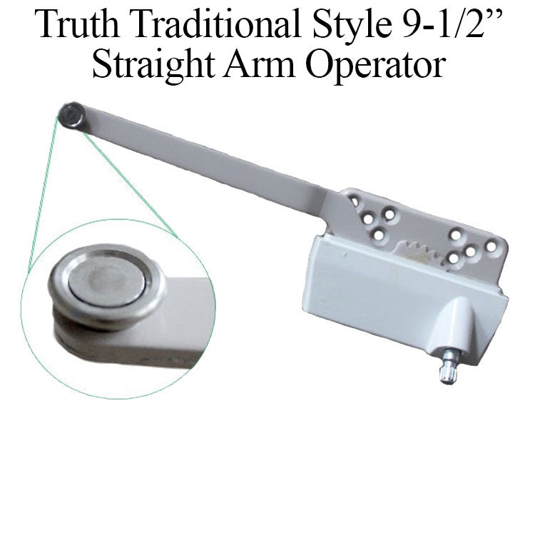 Truth Traditional 9-1/2 Straight Arm Metal Stainless Steel Roller Left Hand