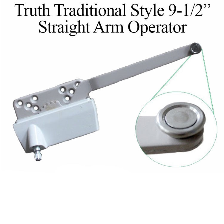 Truth Traditional 9-1/2 Straight Arm Metal Stainless Steel Roller Right Hand Hardware