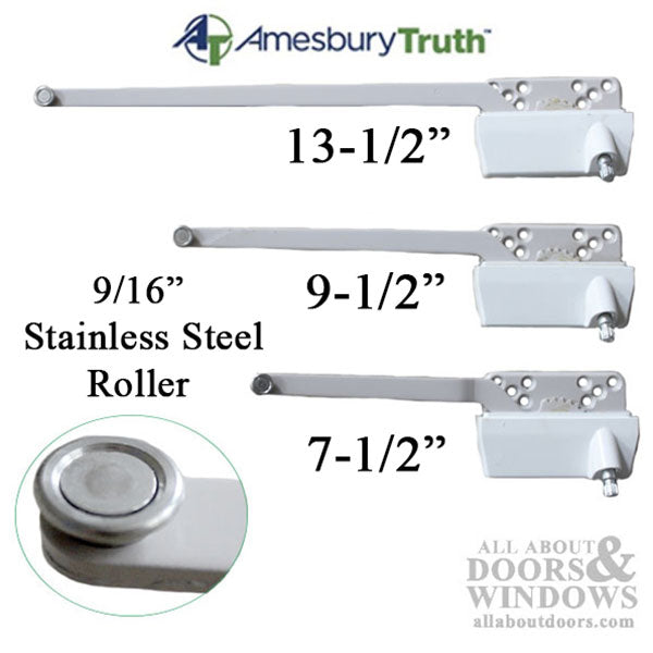 Truth Traditional 13-1/2 Straight Arm Metal Stainless Steel Roller Right Hand Hardware
