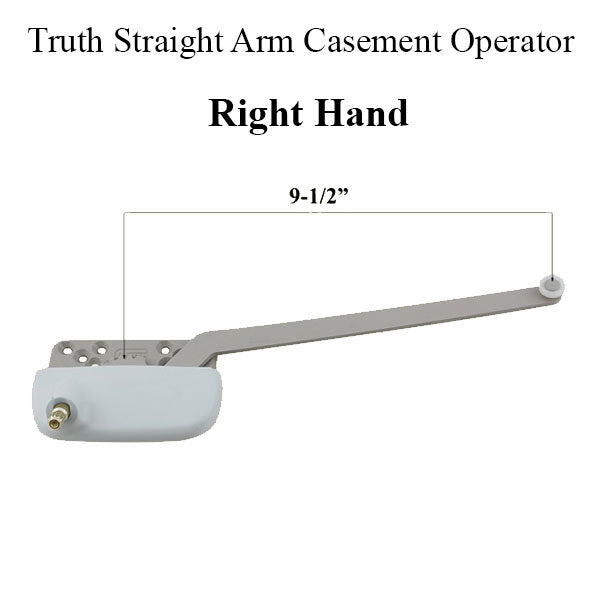 9-1/2 Inch Truth New Style Ellipse Single Arm Operator Right Hand - Choose Color Hardware
