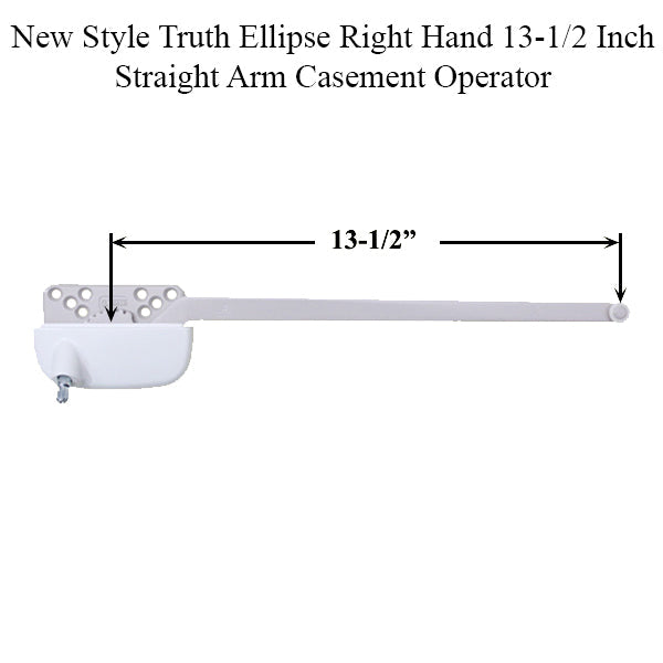 13-1/2 Inch Straight Arm Casement Operator - Choose Color New Style Truth Ellipse Right Hand