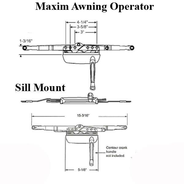 Truth Maxim Awning Window Operator Sill Mount - Cbrz Hardware