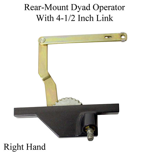 Truth Dyad Operator Rear Mount 4.5 Inch Holes Right Hand - Chestnut Bronze Hardware