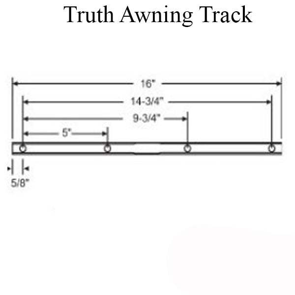 Truth 41015 Awning Track No Pivot Slide Maxim & Encore Hardware
