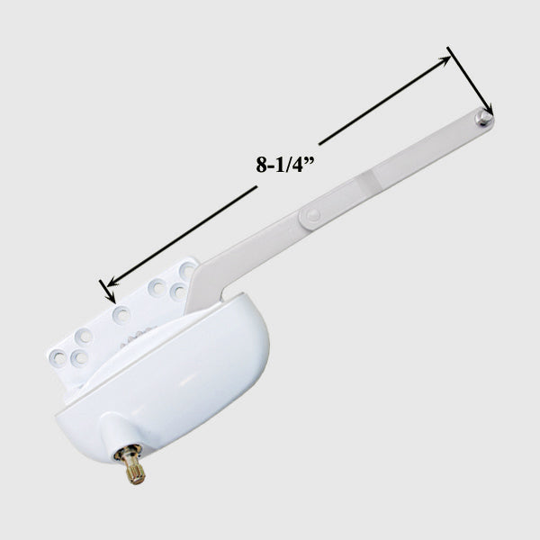 Left Hand Split Arm Casement Operator - White Hardware