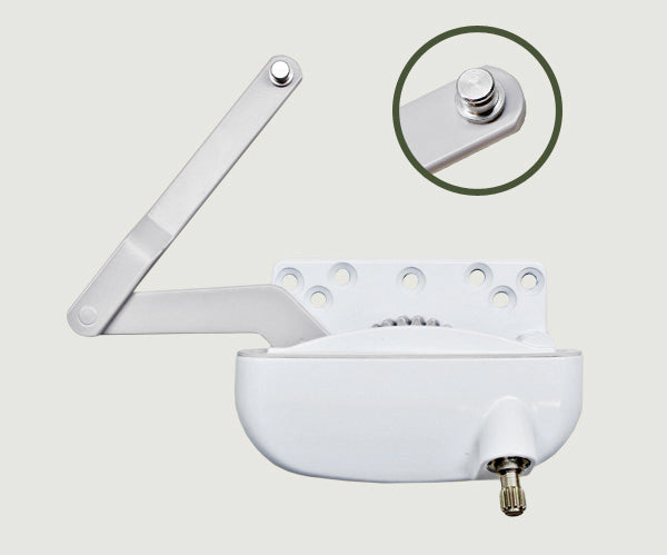 Left Hand Split Arm Casement Operator - White Hardware