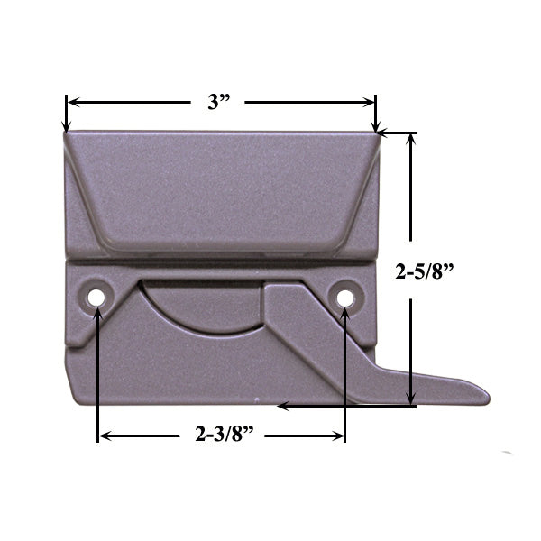 Left Hand Sash Lock With 2-3/8 Inch Screw Holes - Choose Color Hardware