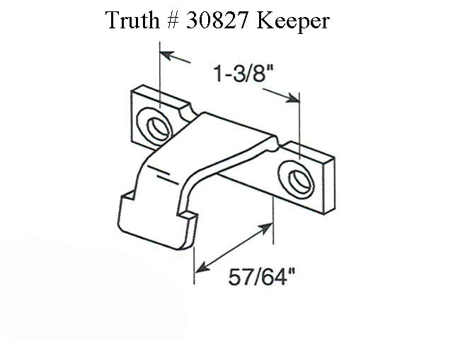 Sash Lock Keeper Truth 1-3/8 In. Screw Hole Hardware