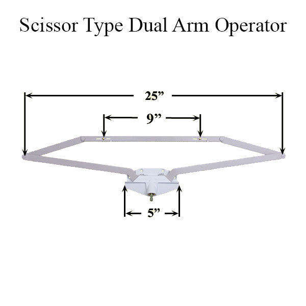 Truth Operator Roto Crank 25 Inch Dual Arm Scissor Type Double Hook - Choose Color Hardware