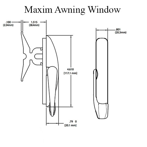 Sash Lock Non-Handed Awning Window Maxim Hardware