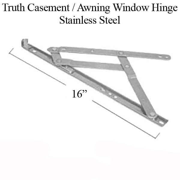 4 Bar Hinges 16 In. Window Track Truth 34.21 Stainless Steeless S Hardware